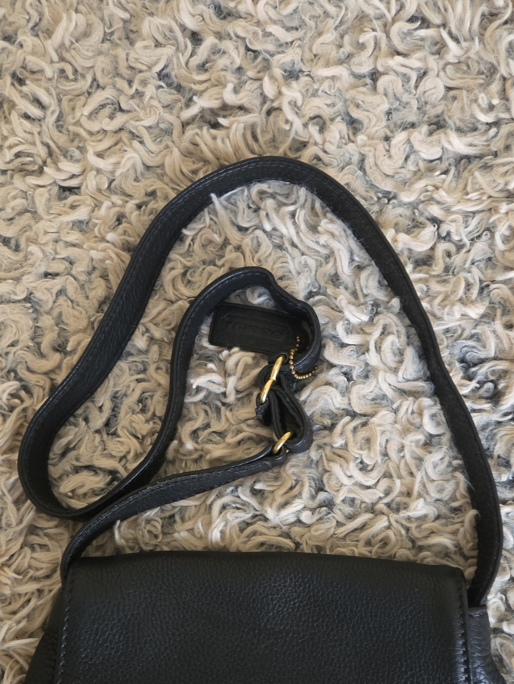 Coach Full-grain Leather Black Mini Crossbody Bag. Made In The USA. - Picture 3 of 11